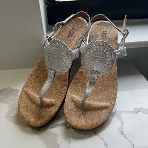 UGG Ayden II Sandal in silver.